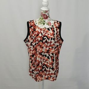 Multi-color Sleeveless Checkered Top.  Size XL